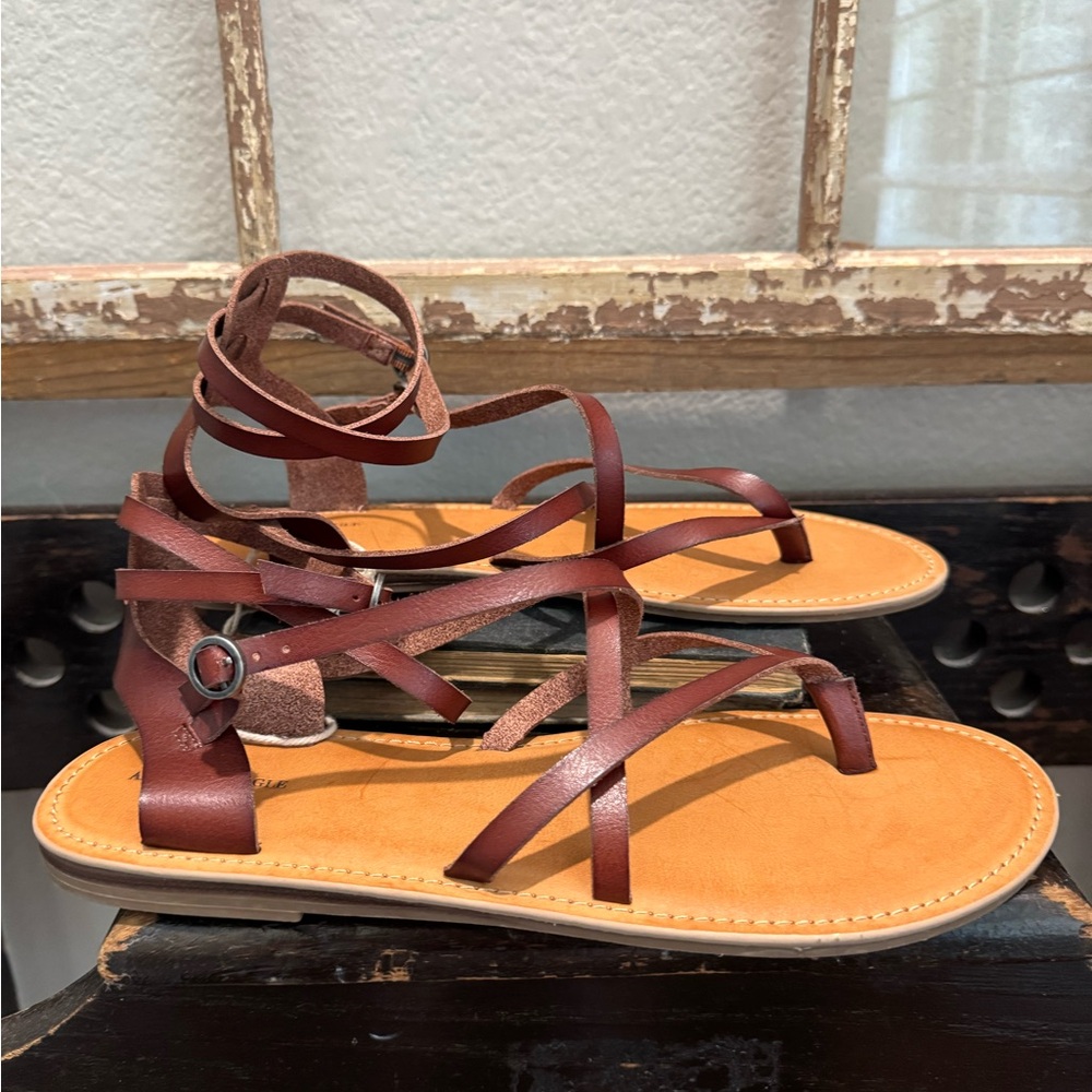 NWT Brown Strappy Sandals